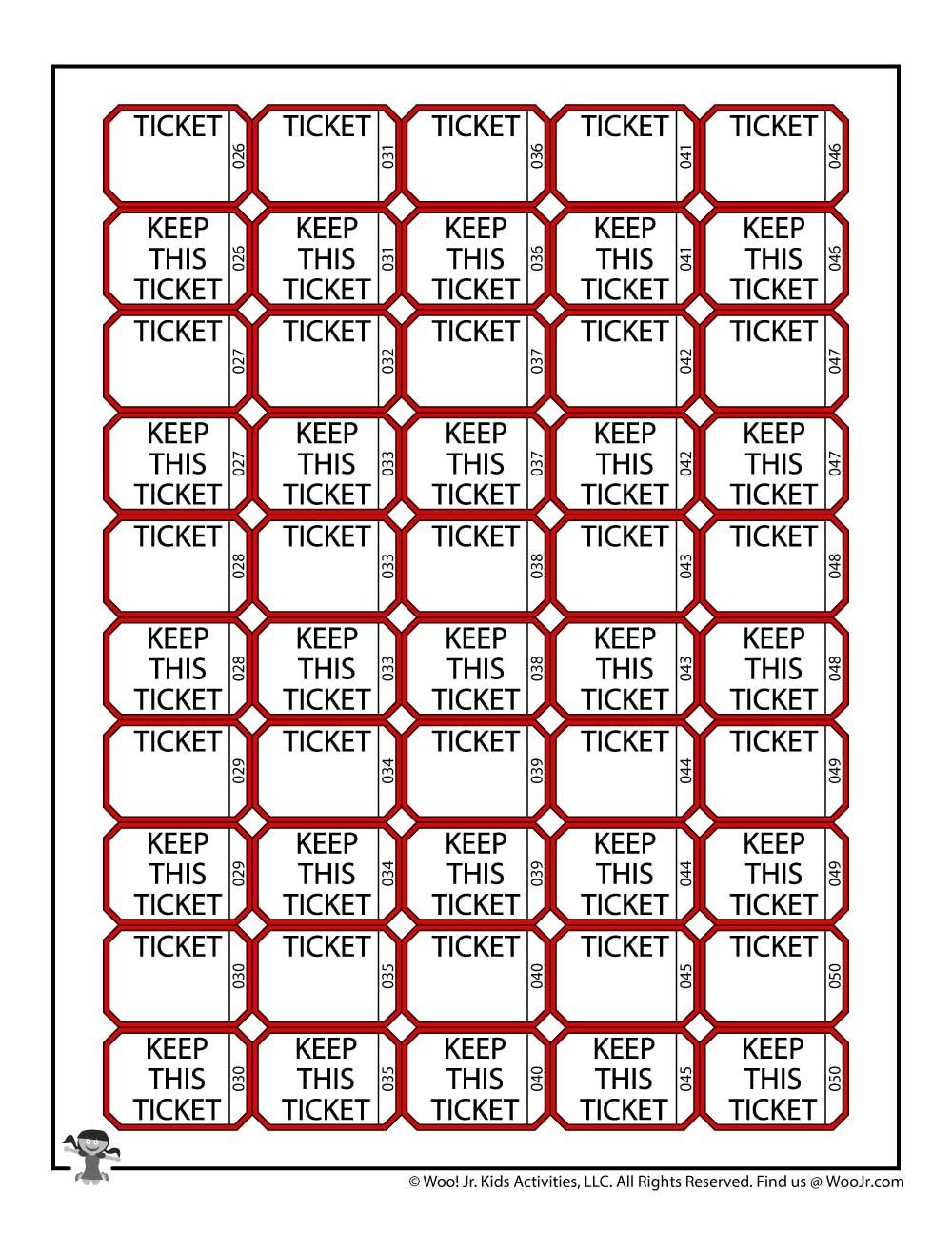 Free Printable Numbered Raffle Tickets Pdf