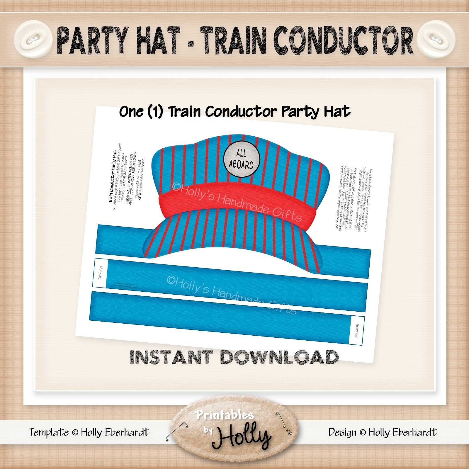 Printable Conductor Hat Template