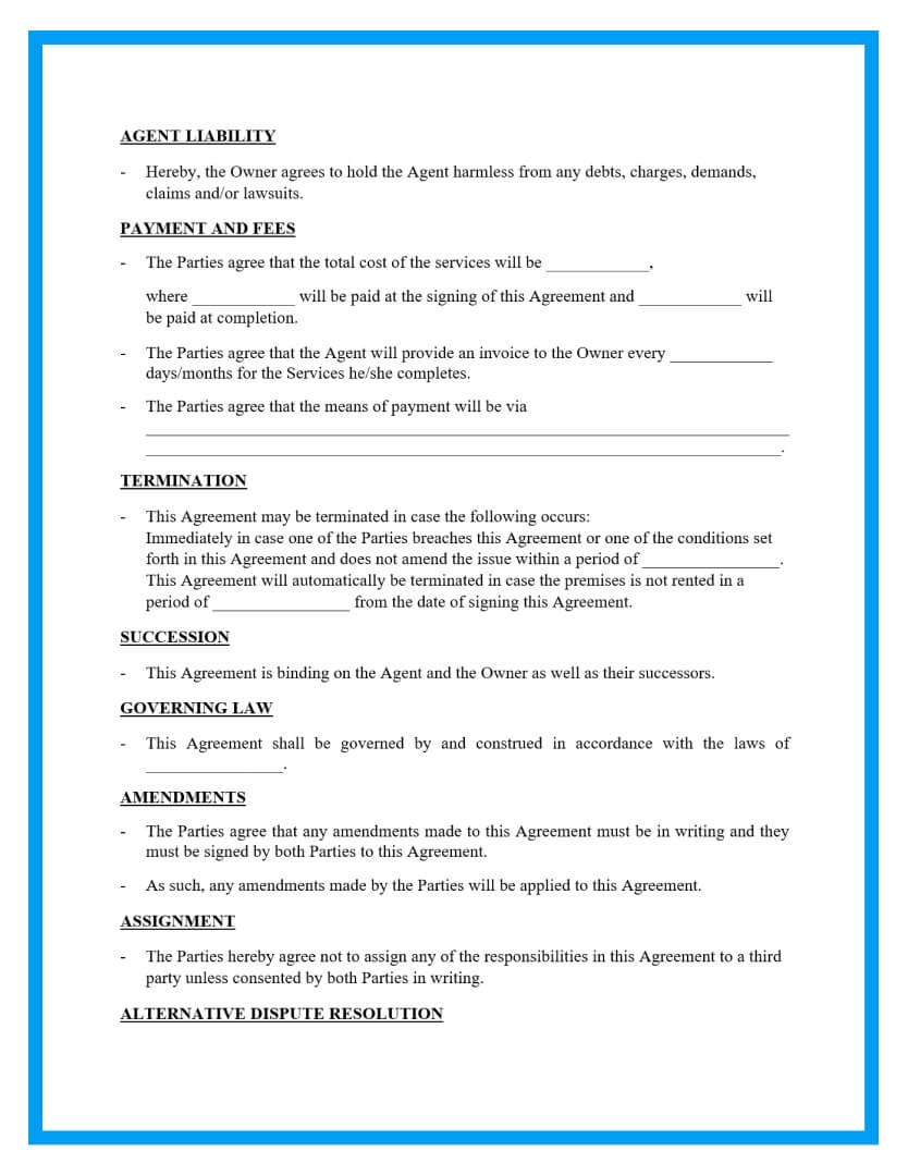 Simple Property Management Agreement Pdf