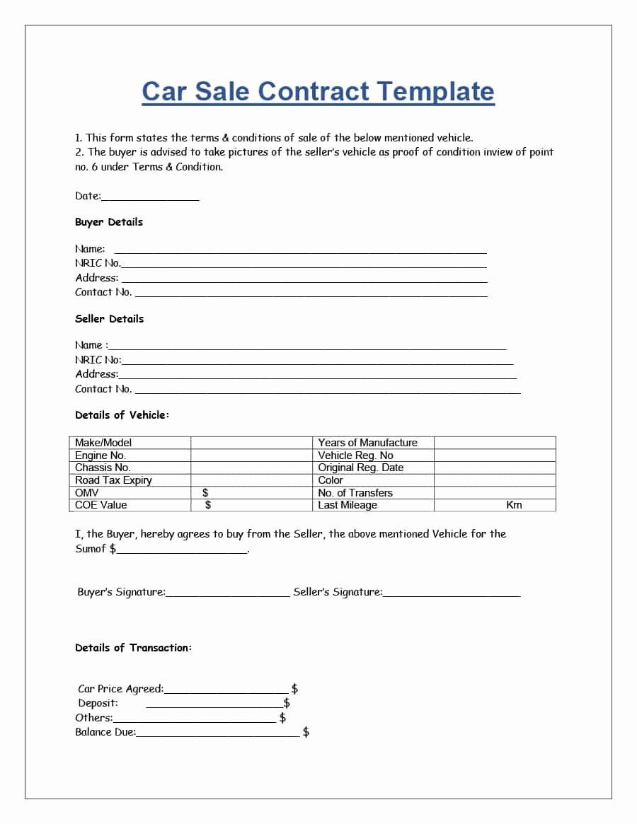 As Is Car Sale Agreement
