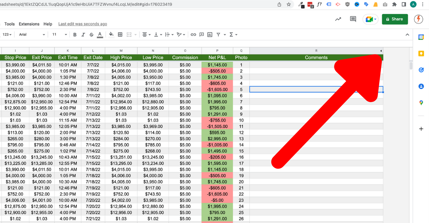 Free Trading Journal Excel Google Sheets Download