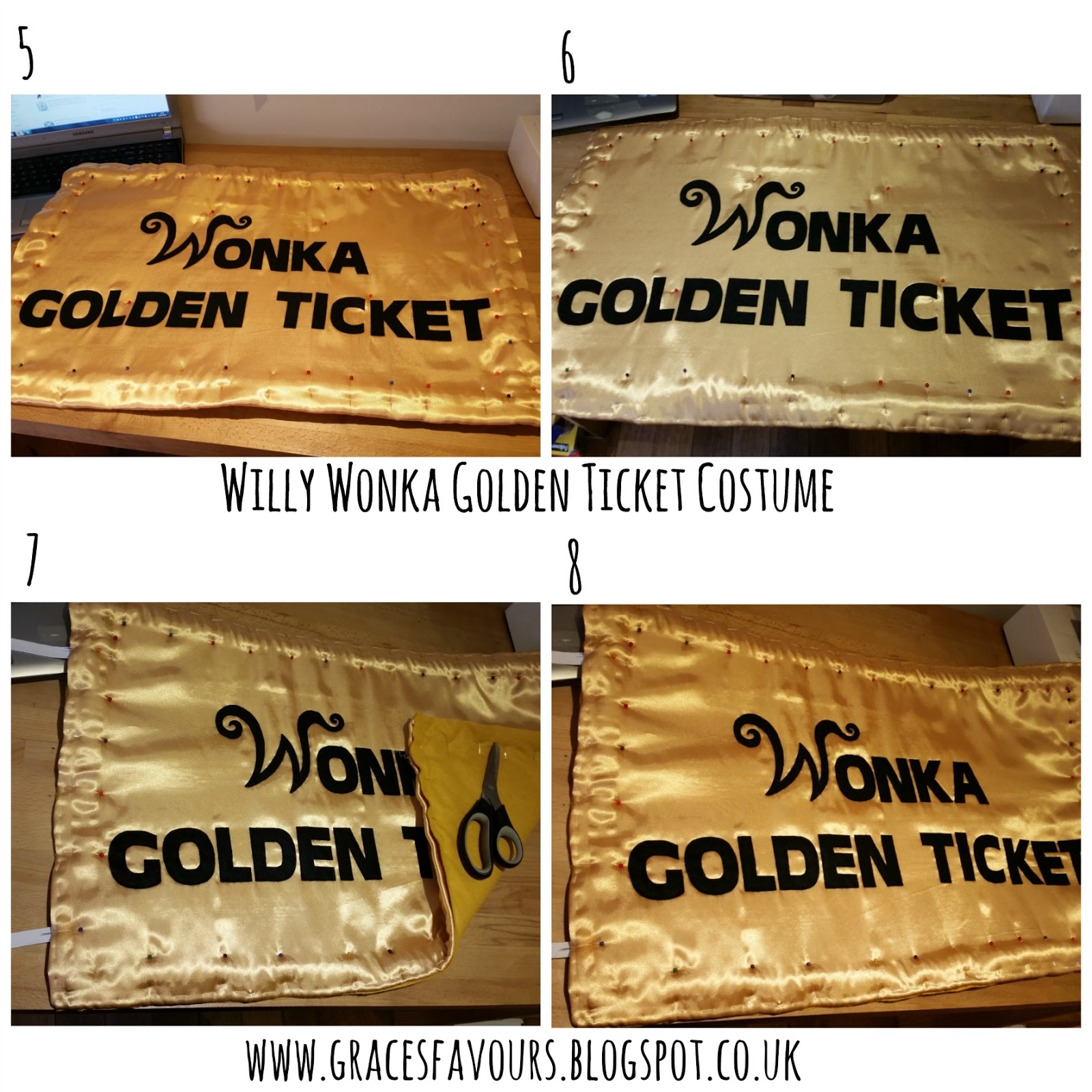 Grace s Favours Craft Adventures How To Make A Willy Wonka Golden Ticket Costume For World Book Day