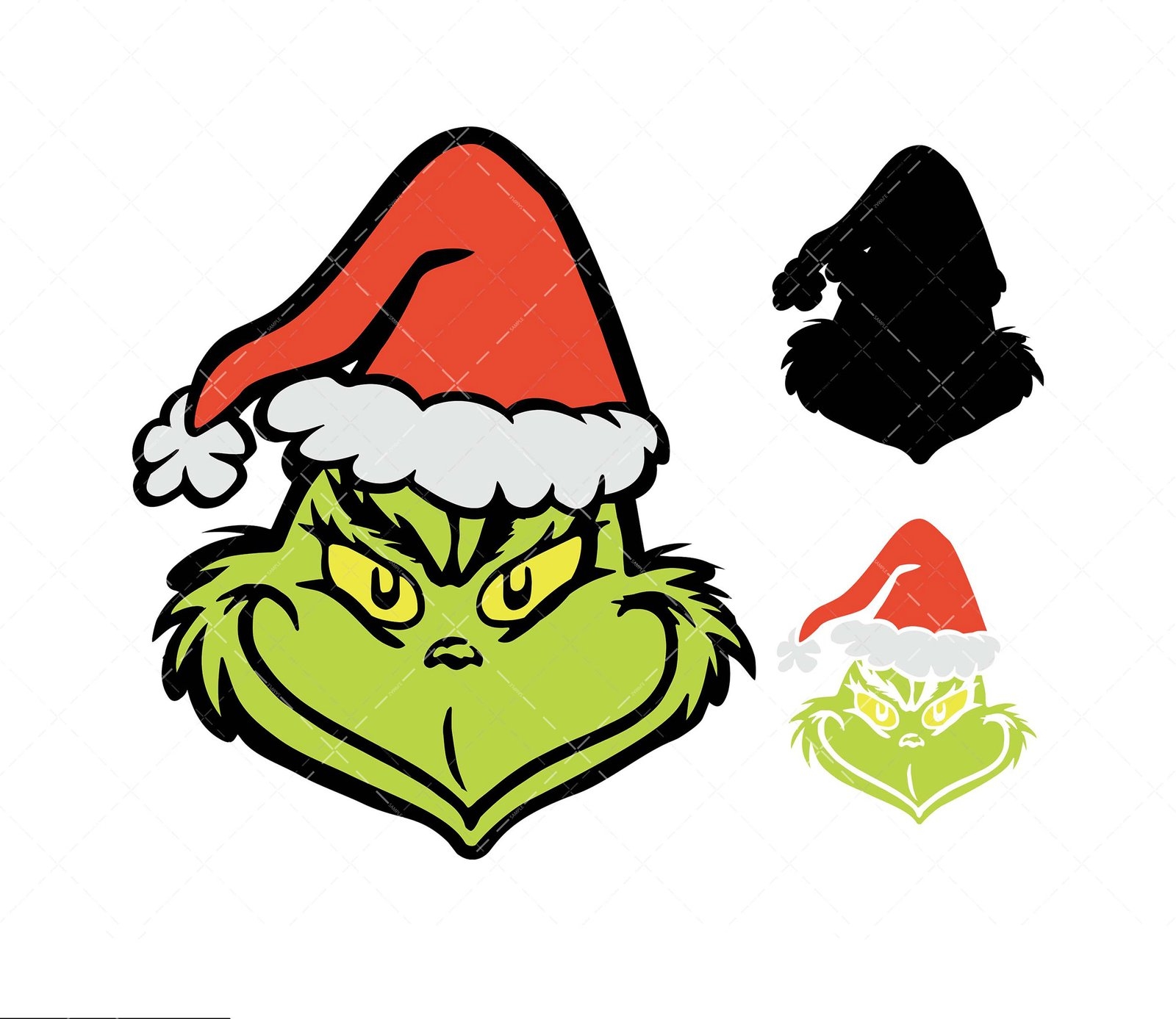 Grinch Face Printable Template