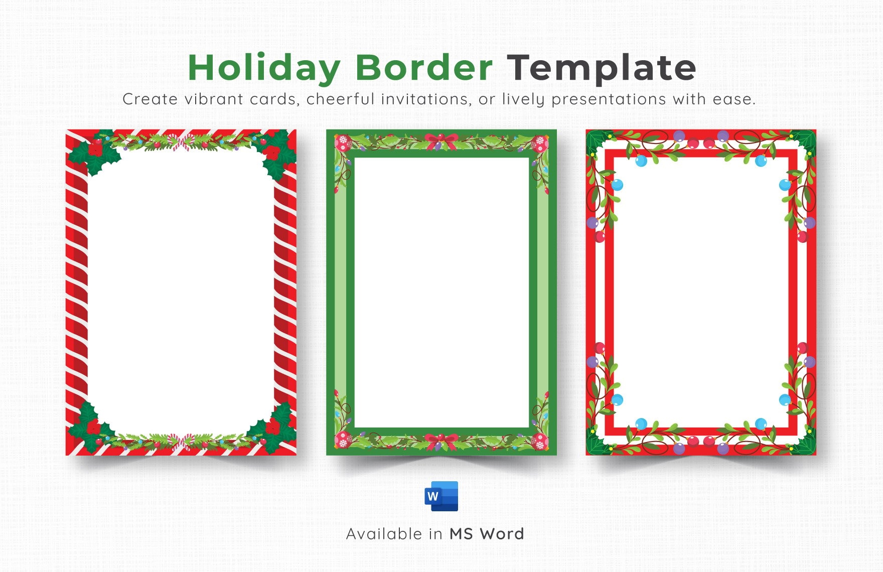 Holiday Border Template In Word Download Template