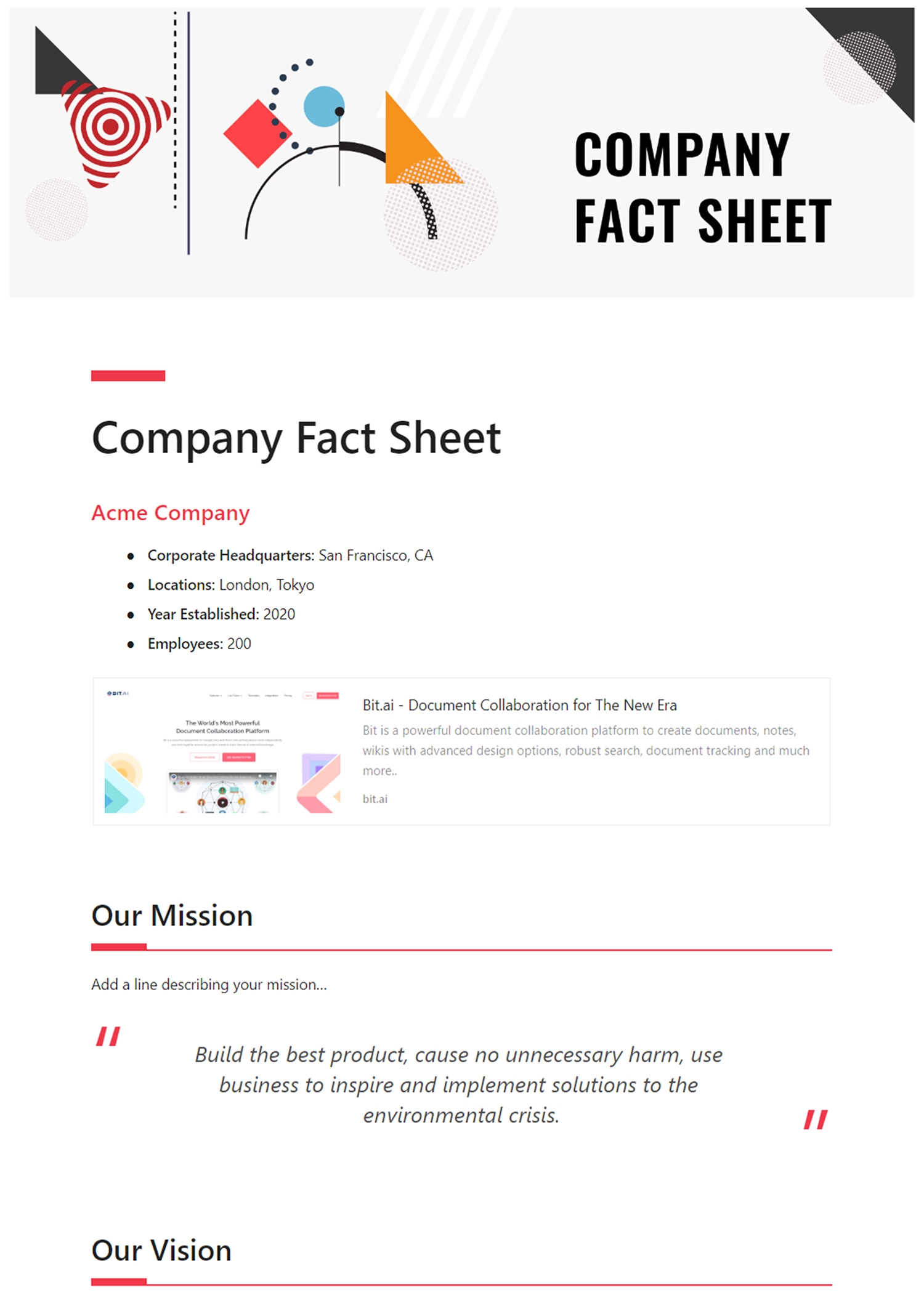 How To Make A Fact Sheet On Word