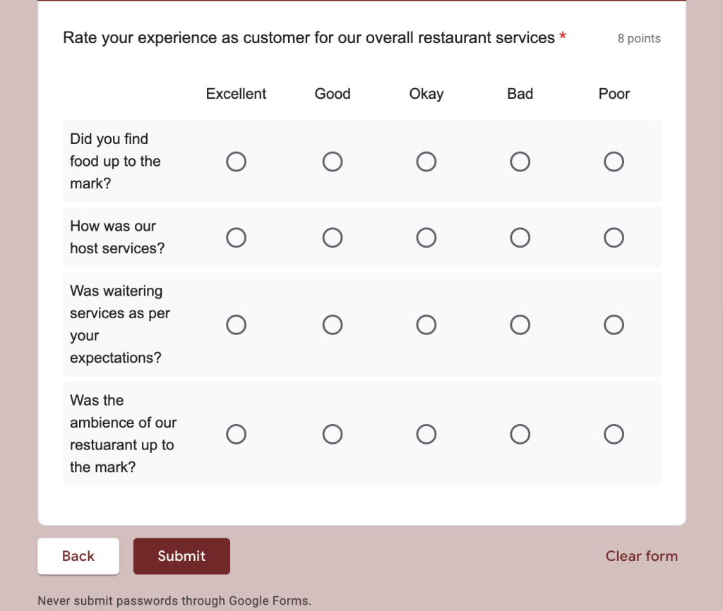 Likert Scale Template Google Doc