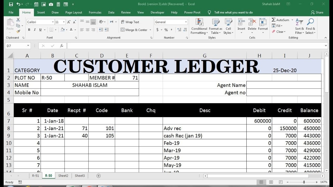 Excel Ledger Template With Debits And Credits