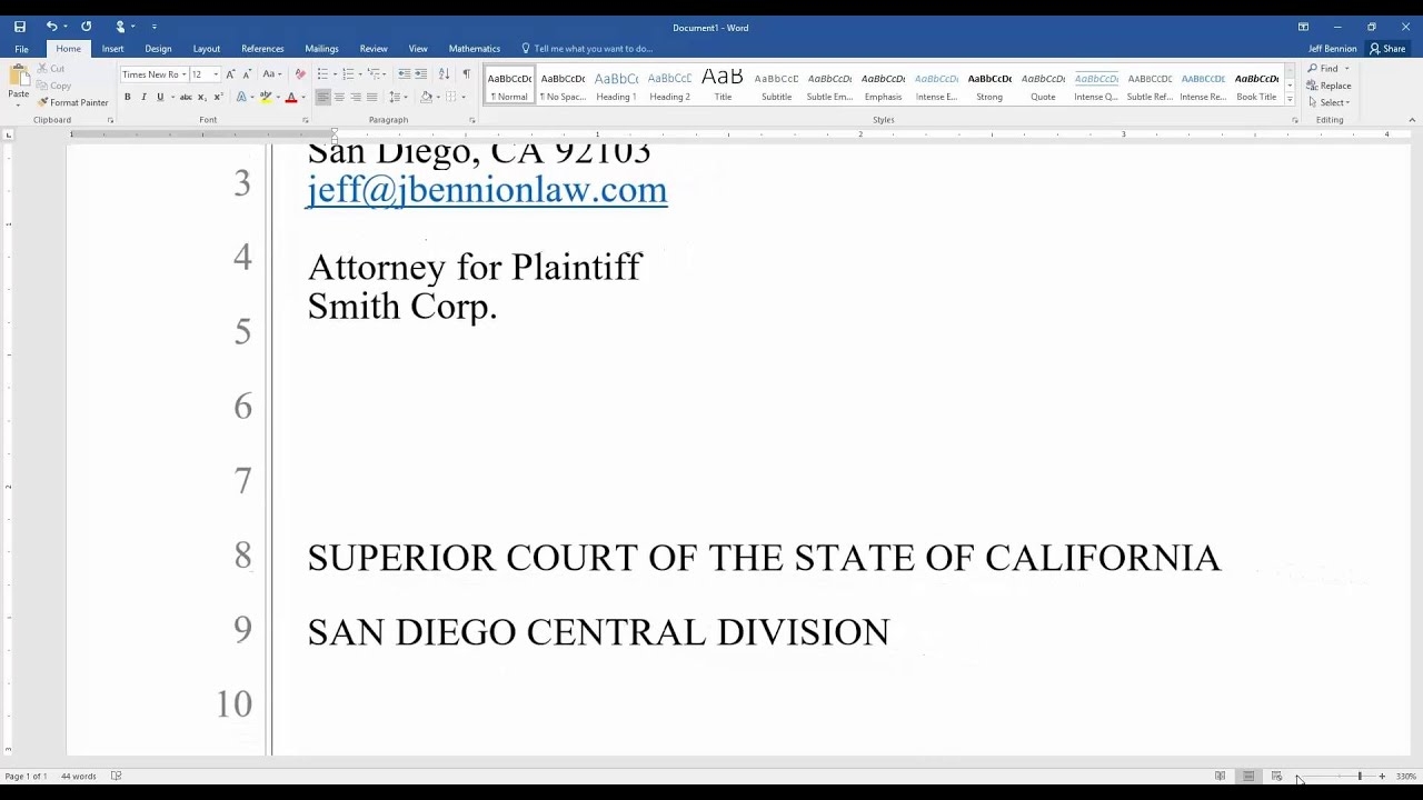 How To Create Pleading Paper In Word