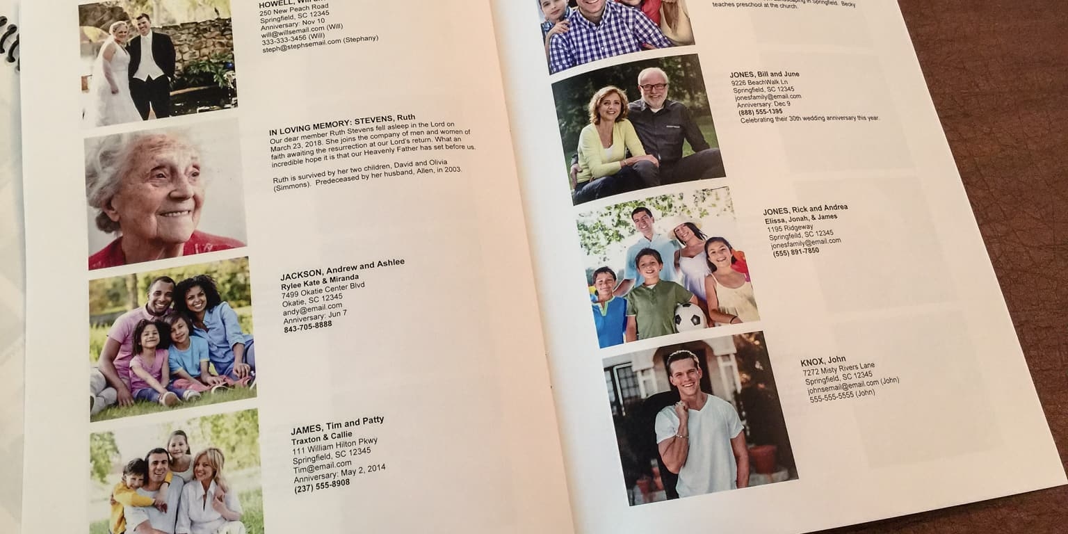 How To Make A Church Directory