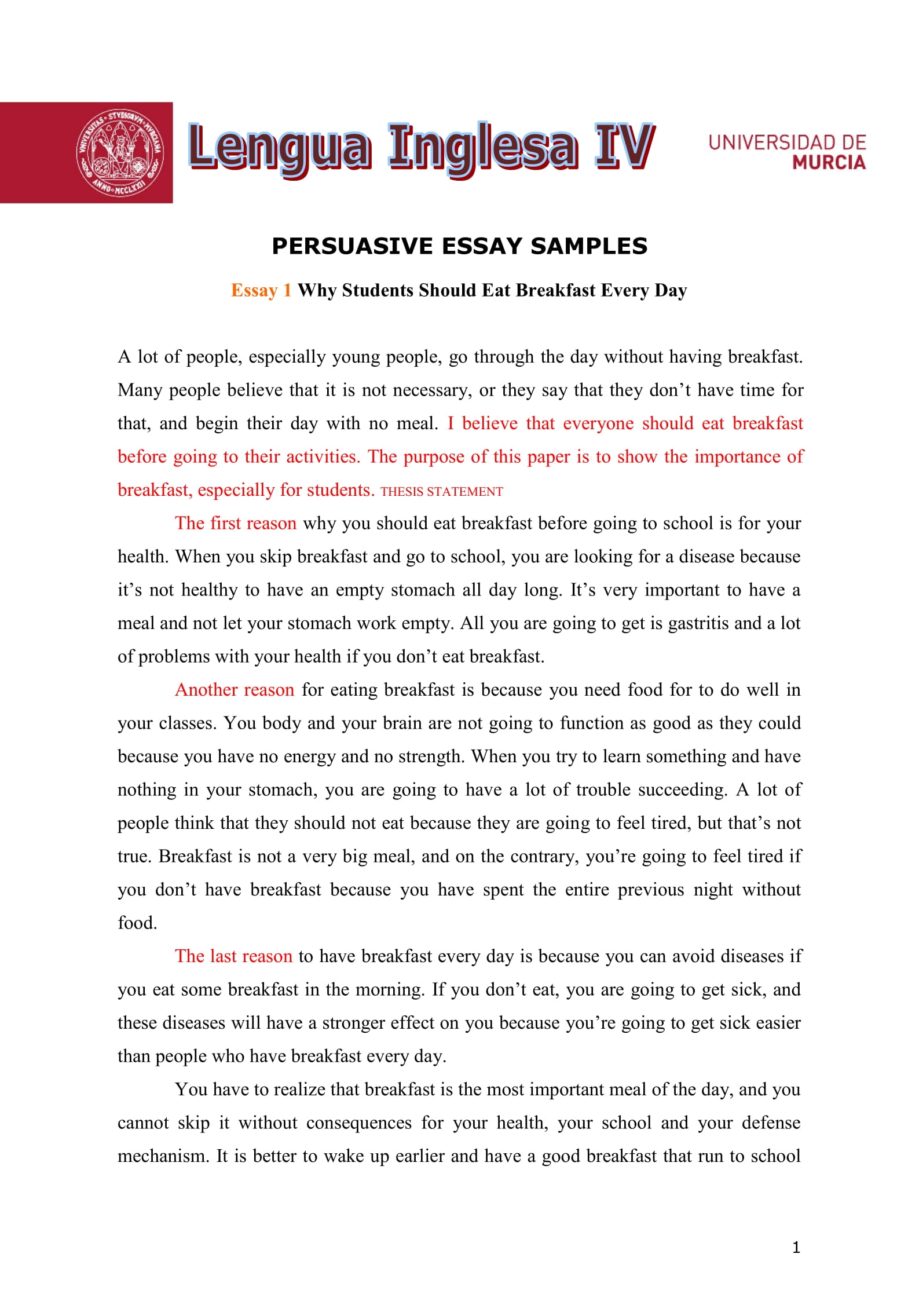 Example Of A Persuasive Essay Introduction
