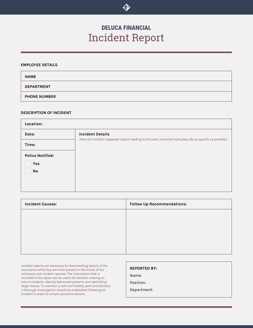 How Do I Write A Maintenance Report