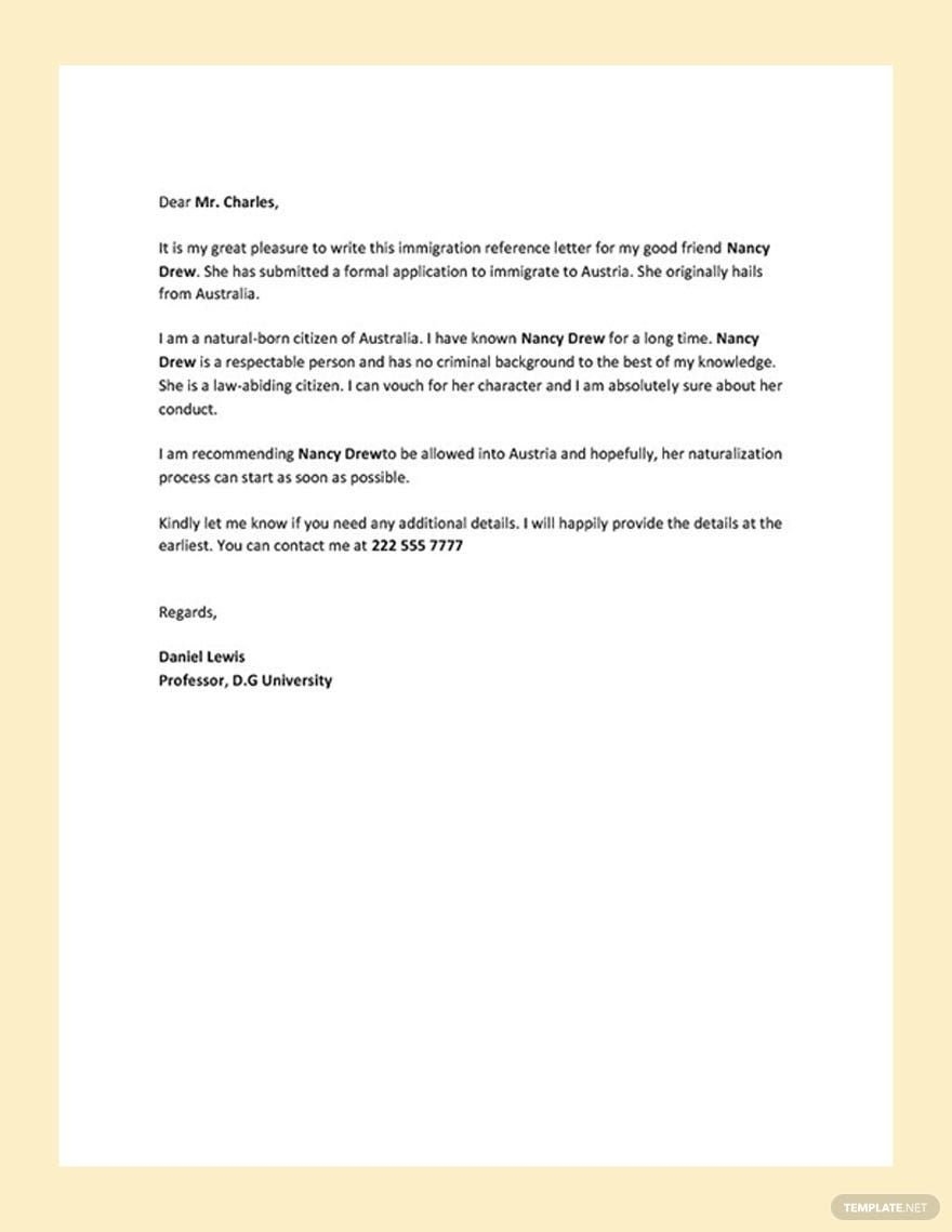 How To Write A Recommendation Letter For Immigration