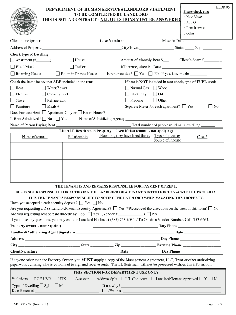 Landlord Statement Fill Out Sign Online DocHub
