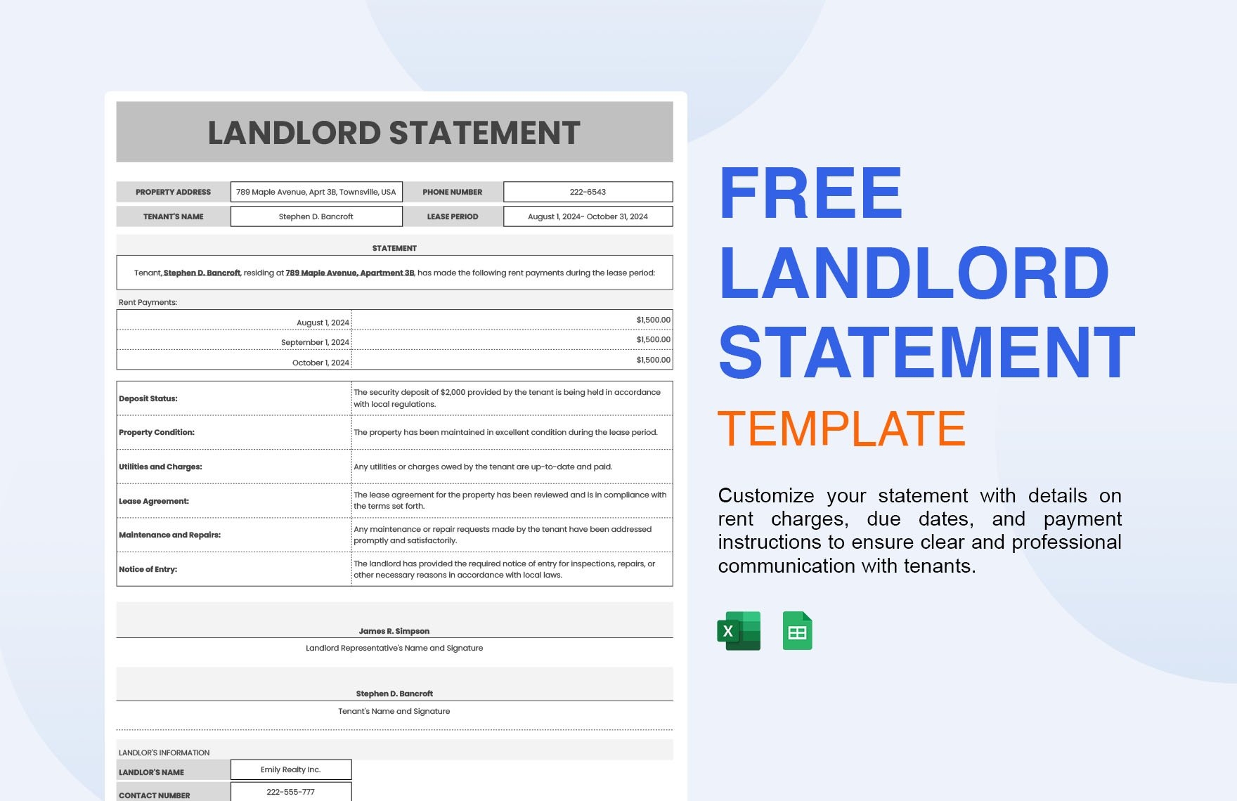 What Is A Landlord Statement