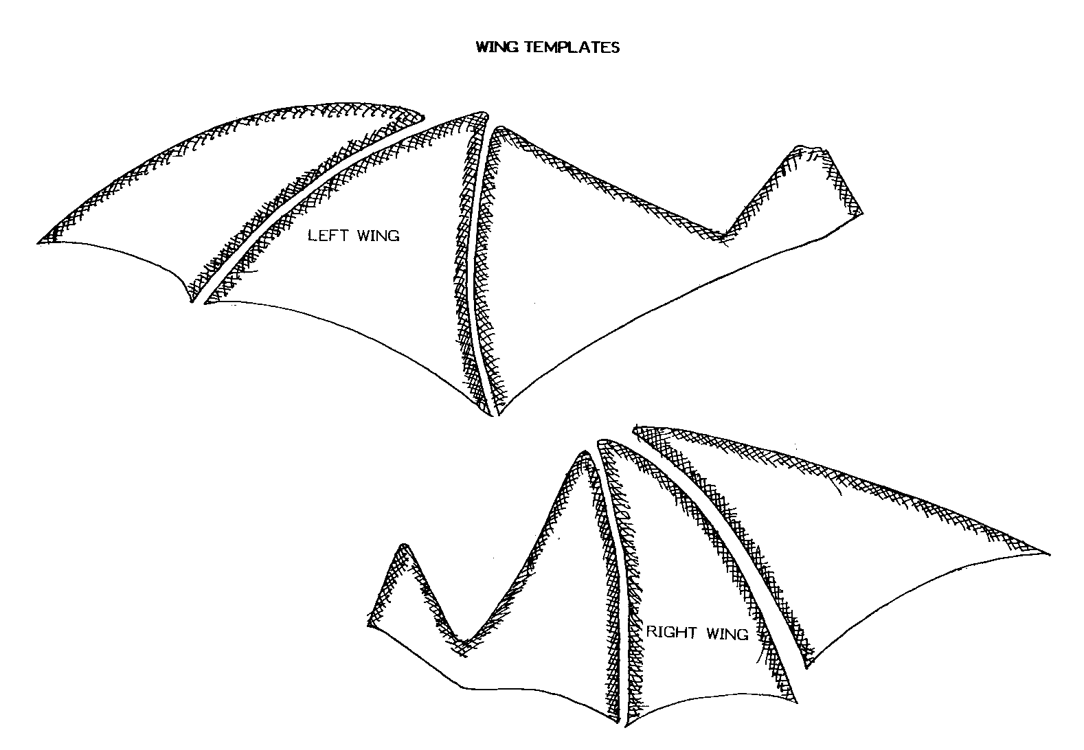 NB1 Great Spined Dragon Wing Templates