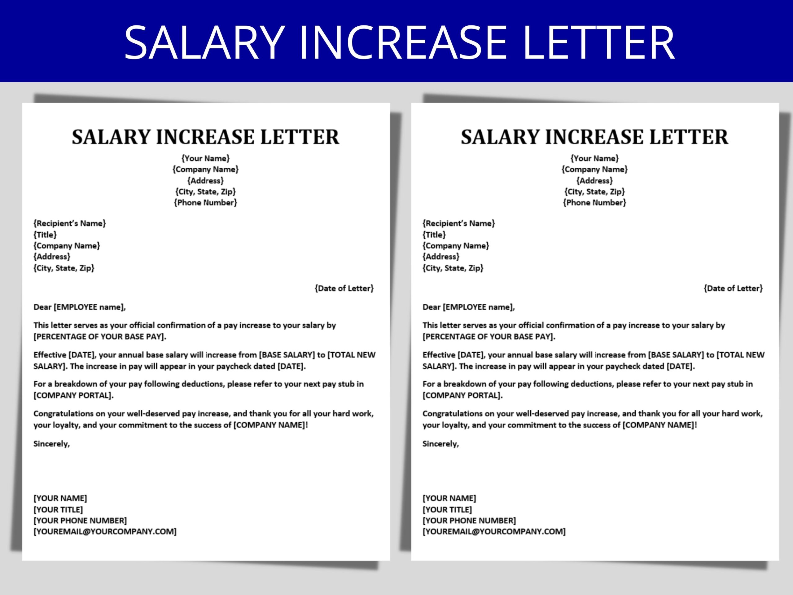 Wage Increase Letter To Employer