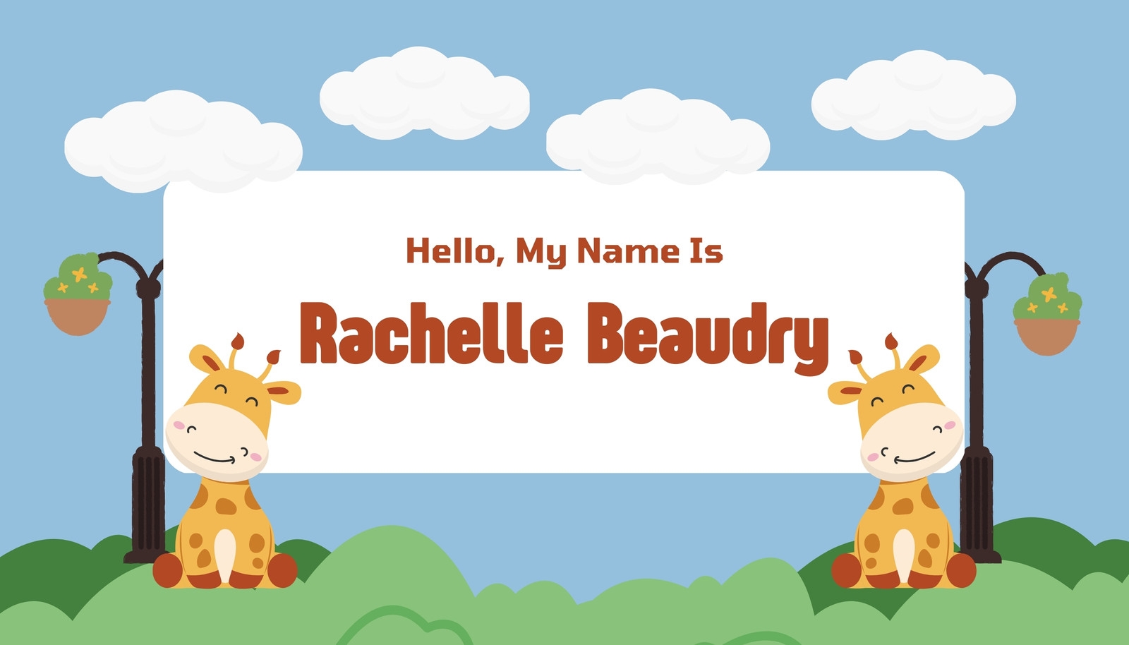 Template Safari Name Tags Free Printable