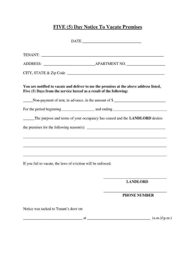 Free Blank Eviction Notice Pdf