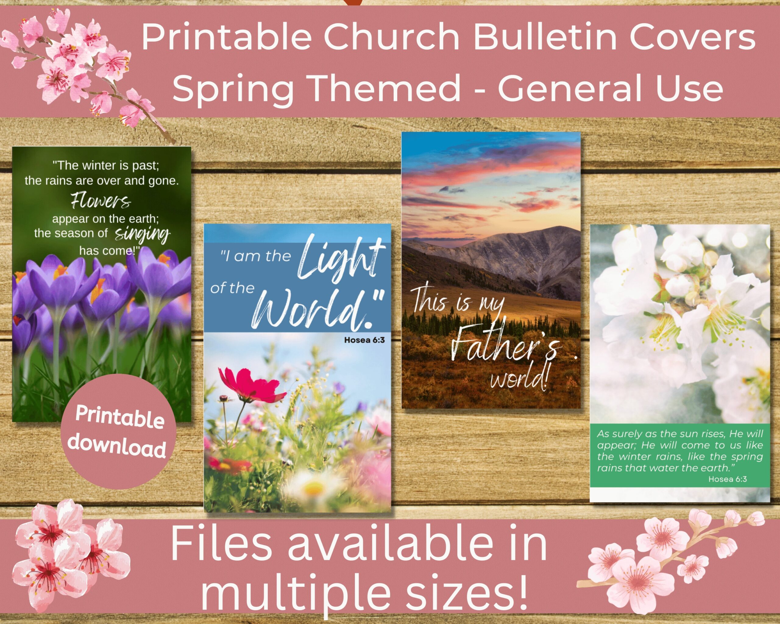 Free Downloadable Church Bulletin Covers