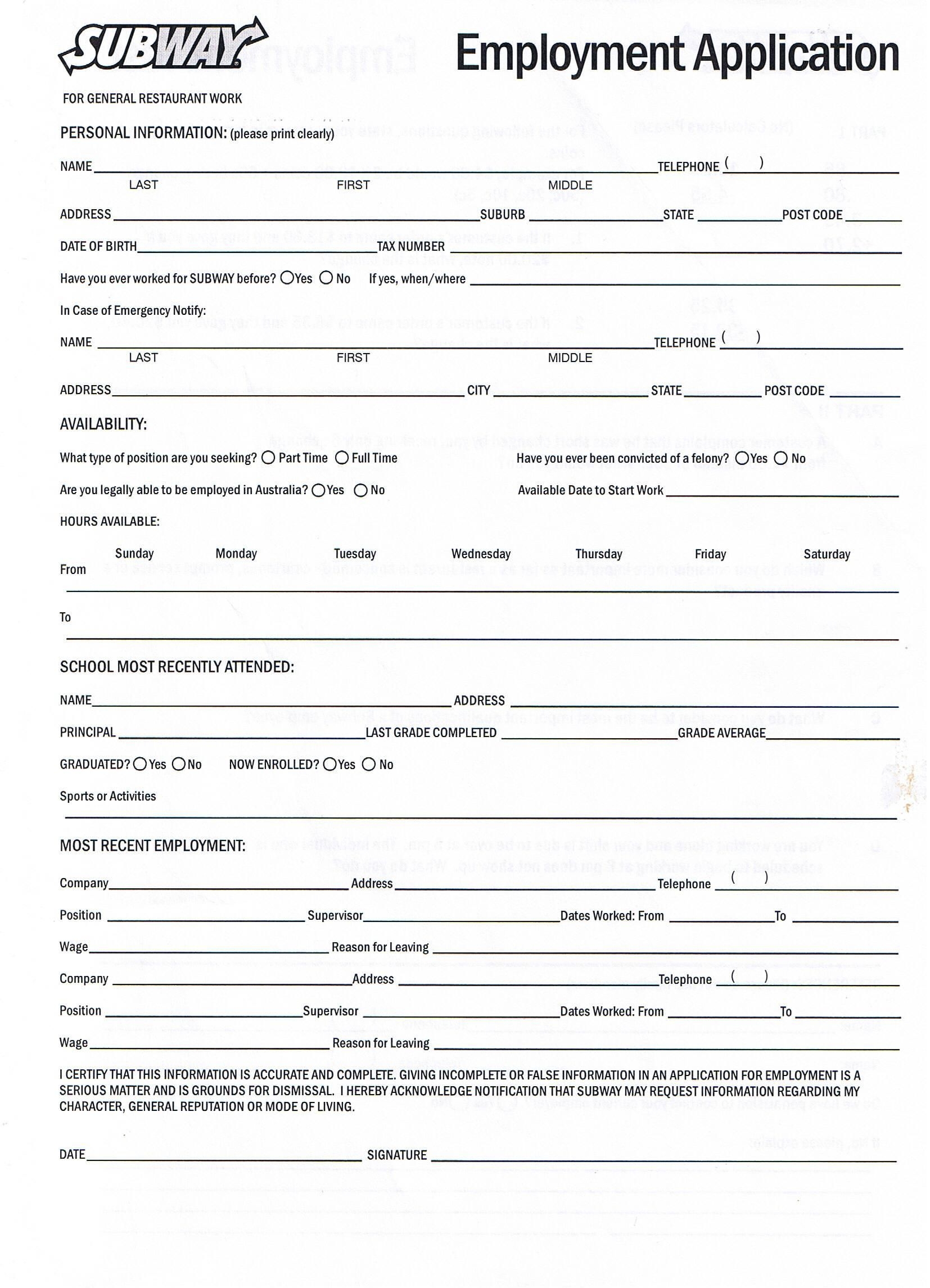 Printable Job Application Forms Online Forms Download And Print Generic Blank And Sa Printable Job Applications Job Application Form Employment Application