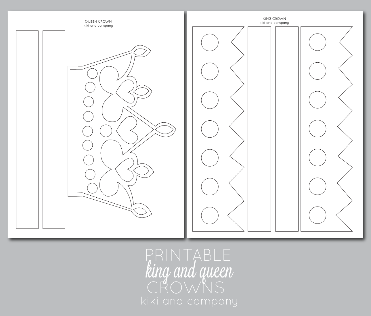 Printable Kings And Queens Crown Free Printable King And Queen Crowns Crown For Kids Crown Template