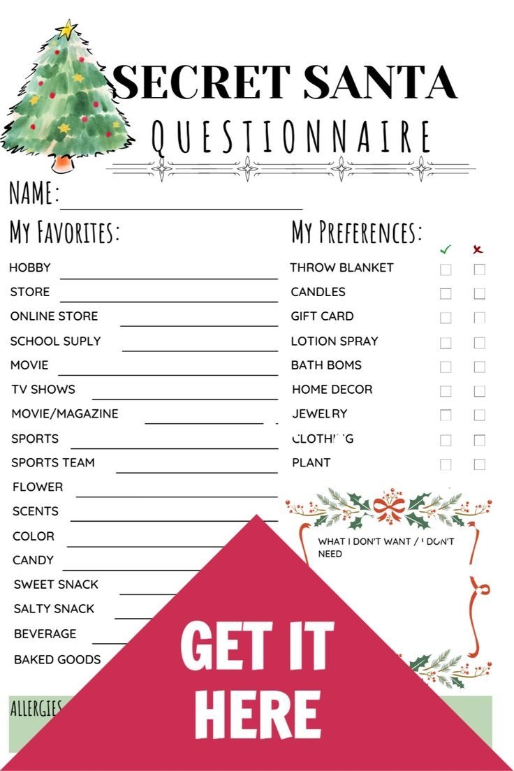 This Or That Secret Santa