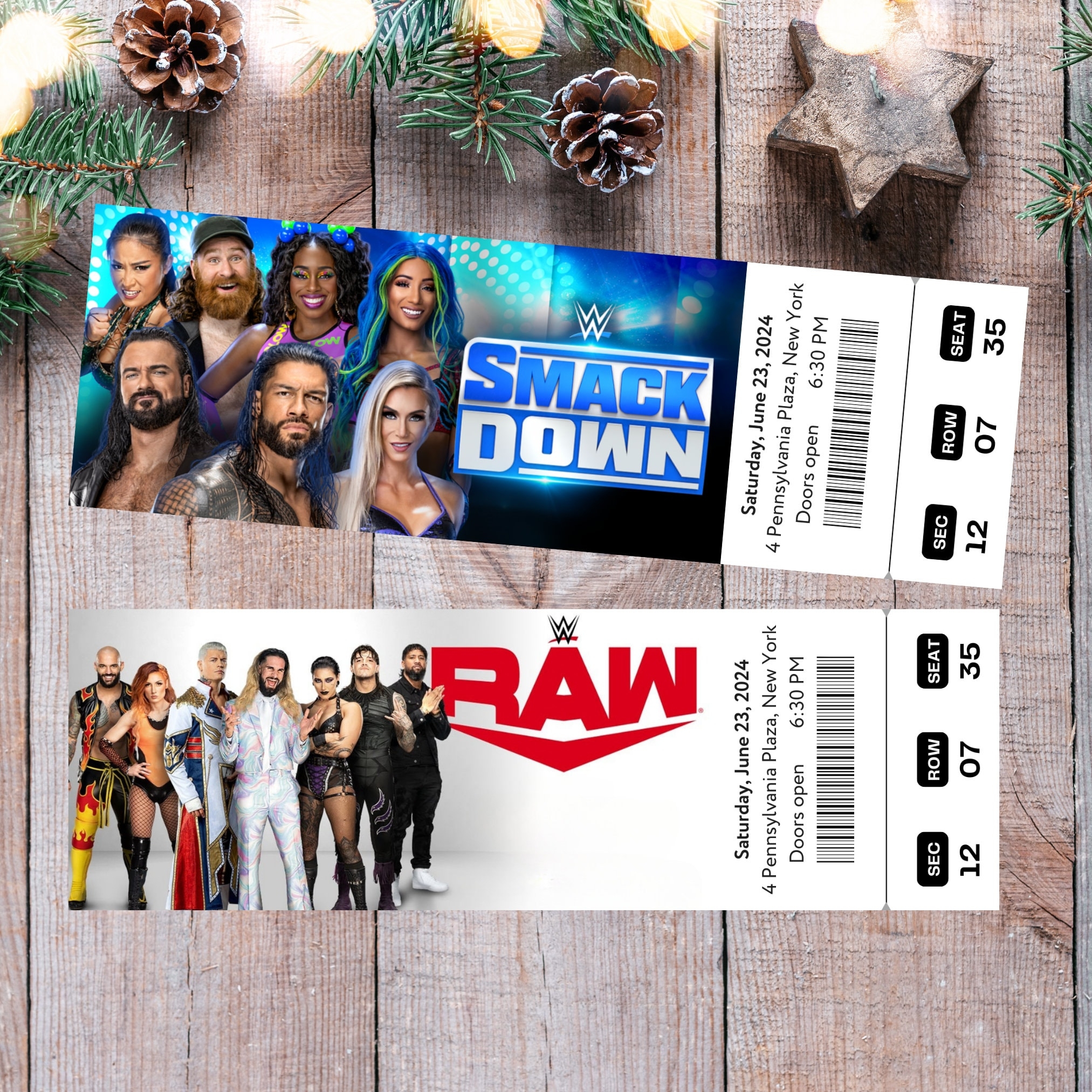 Printable Wwe Ticket Template