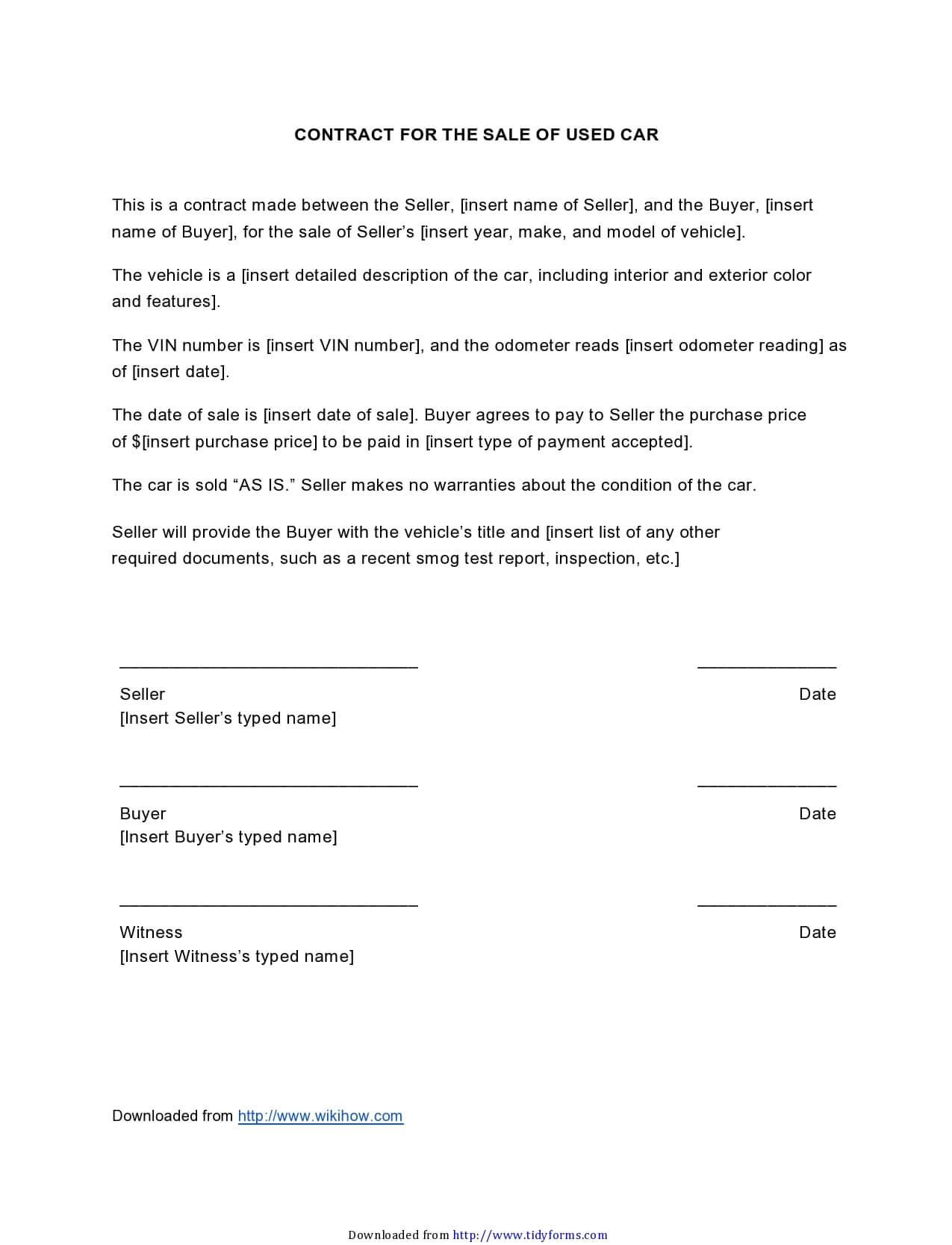 Private Car Sale Contract Template PDF 2024 Ultimate Guide WPS PDF Blog