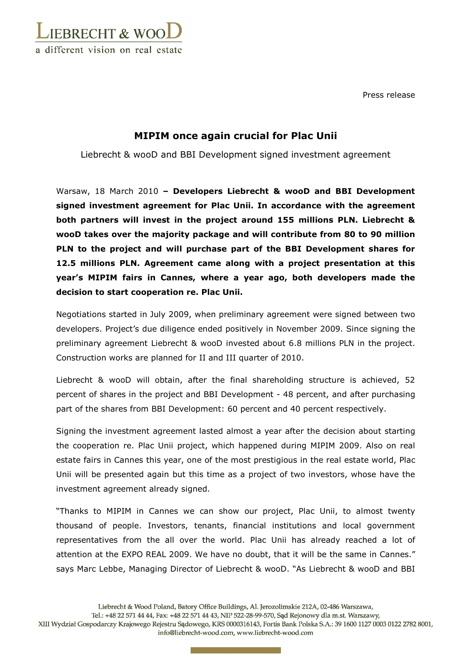 Real Estate Investment Contract Template