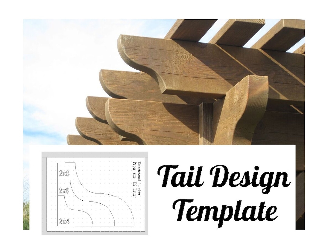 Roosevelt Pergola Tail Design Template Etsy