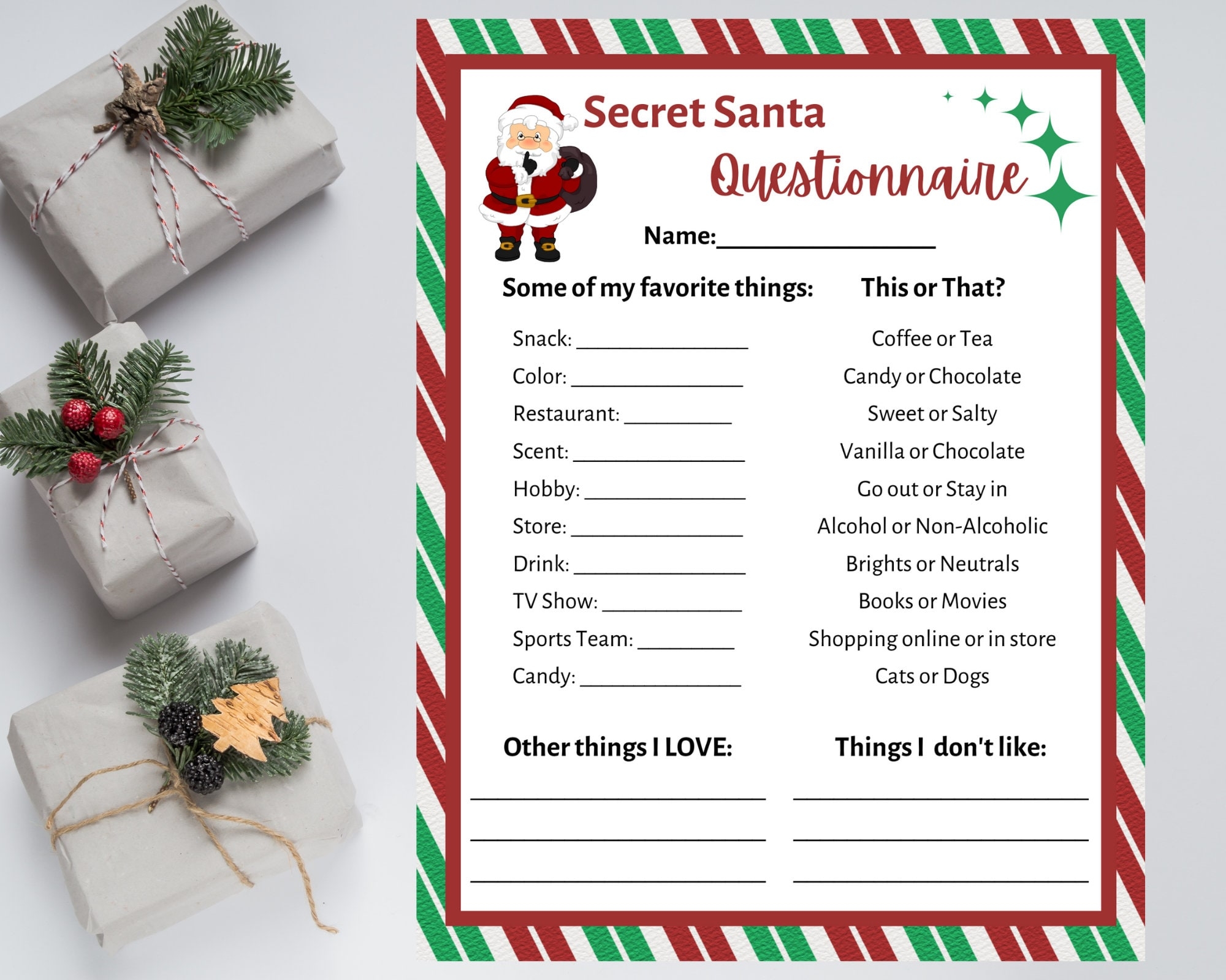 This Or That Secret Santa