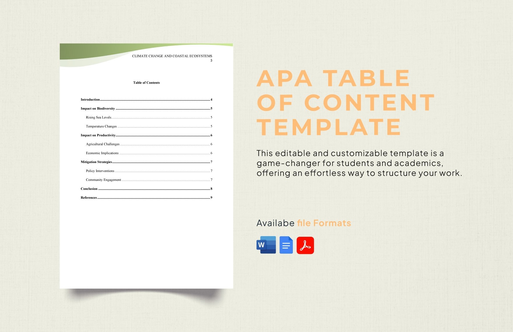 Table Of Content Template In Google Docs FREE Download Template