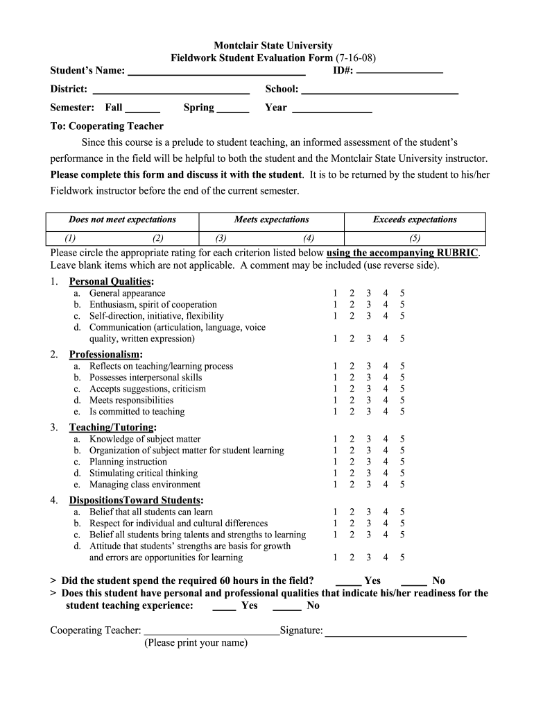 Teacher Evaluation Form By Supervisor Pdf Fill Online Printable Fillable Blank PdfFiller