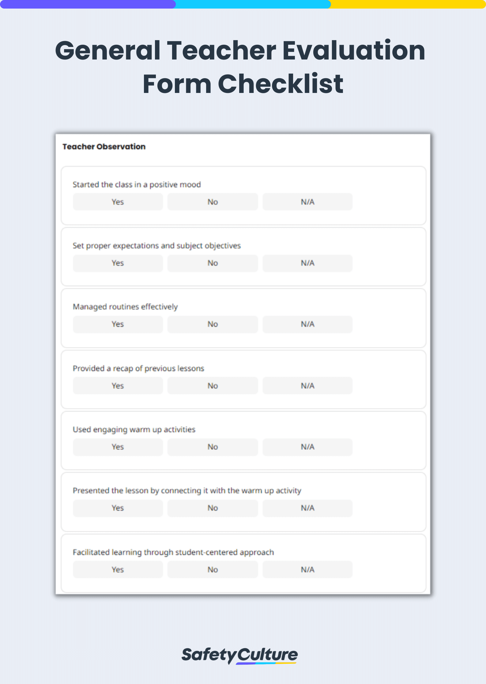 Teacher Evaluation Form For Students
