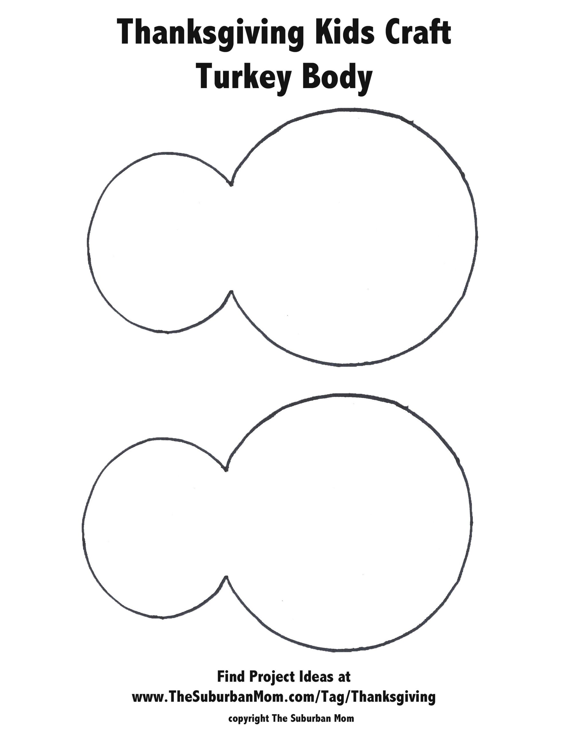 Turkey Body Printable Template