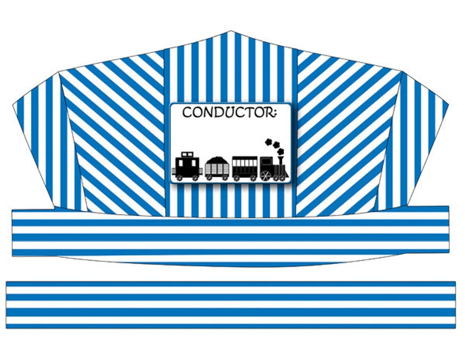 Train Conductor Hat Template Shop On Pinterest