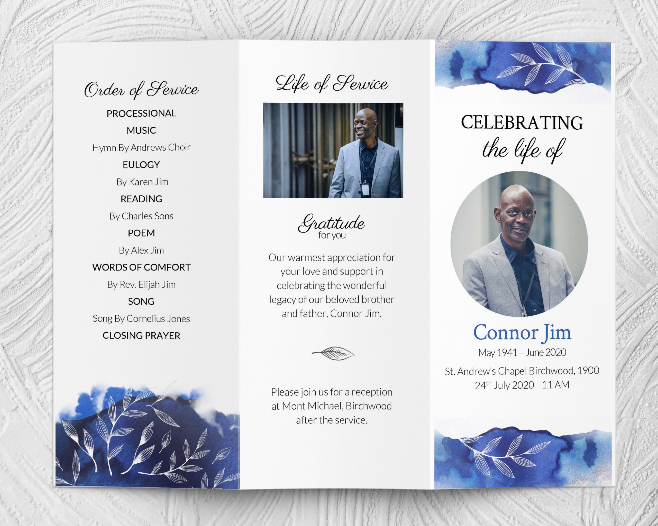Funeral Program Template In Microsoft Word