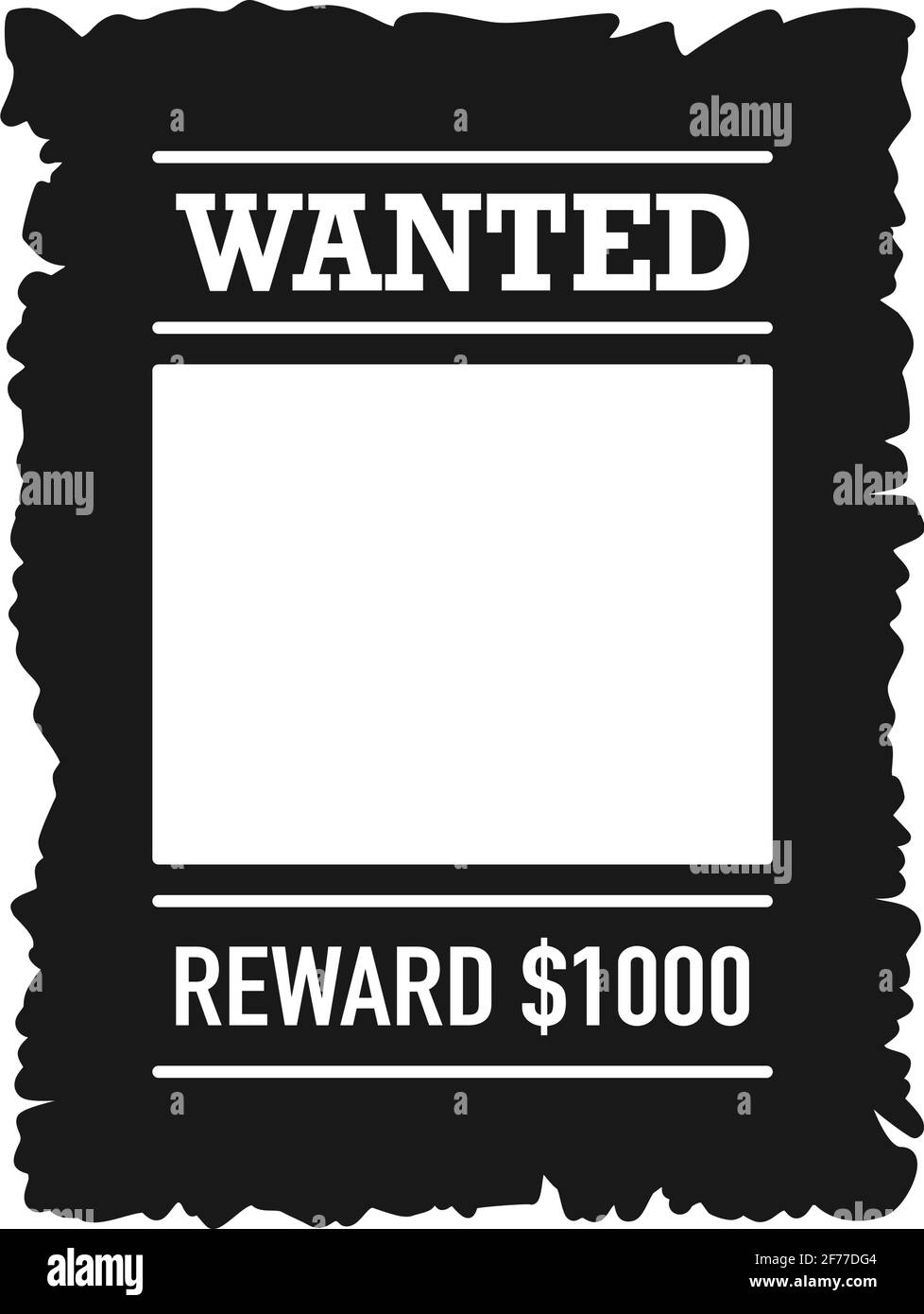 Wanted Poster Template Black And White Stock Photos Images Alamy