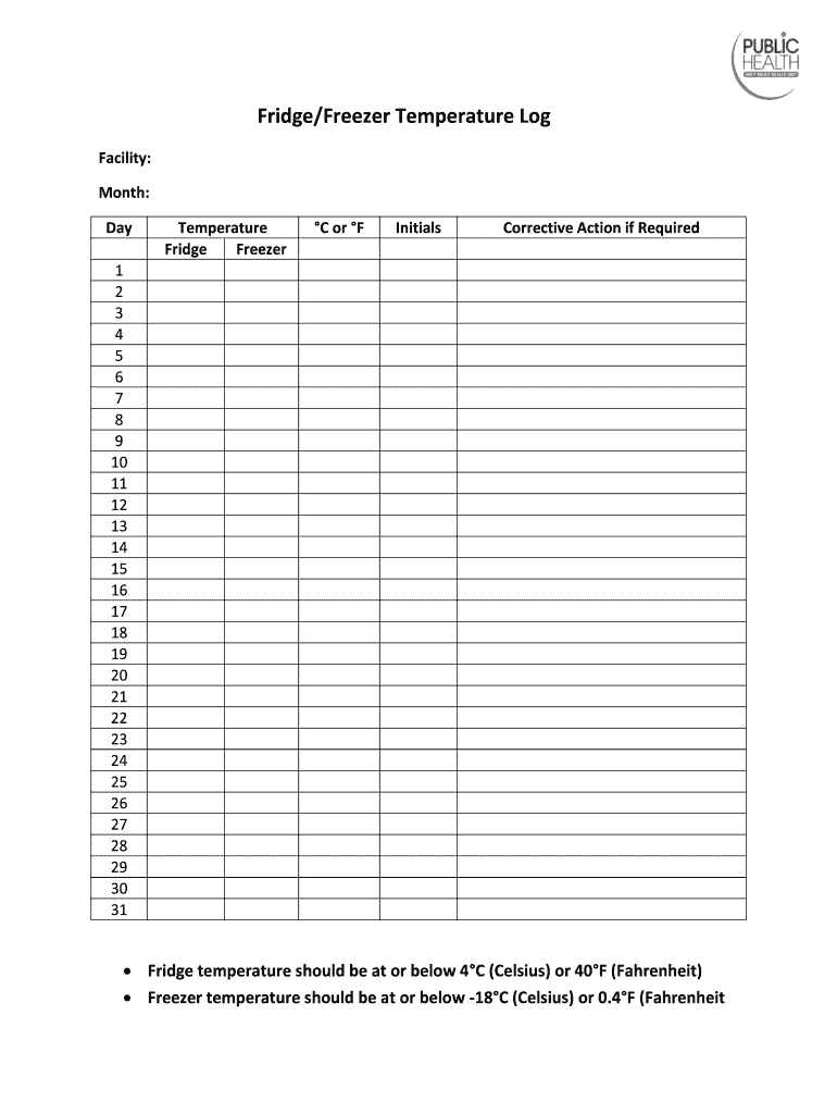 Zer Temperature Log Sheet Pdf Fill Online Printable Fillable Blank PdfFiller